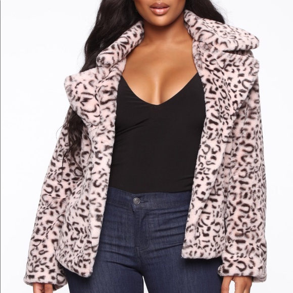 Jackets & Blazers - Fur-get me not jacket -pink/animal print